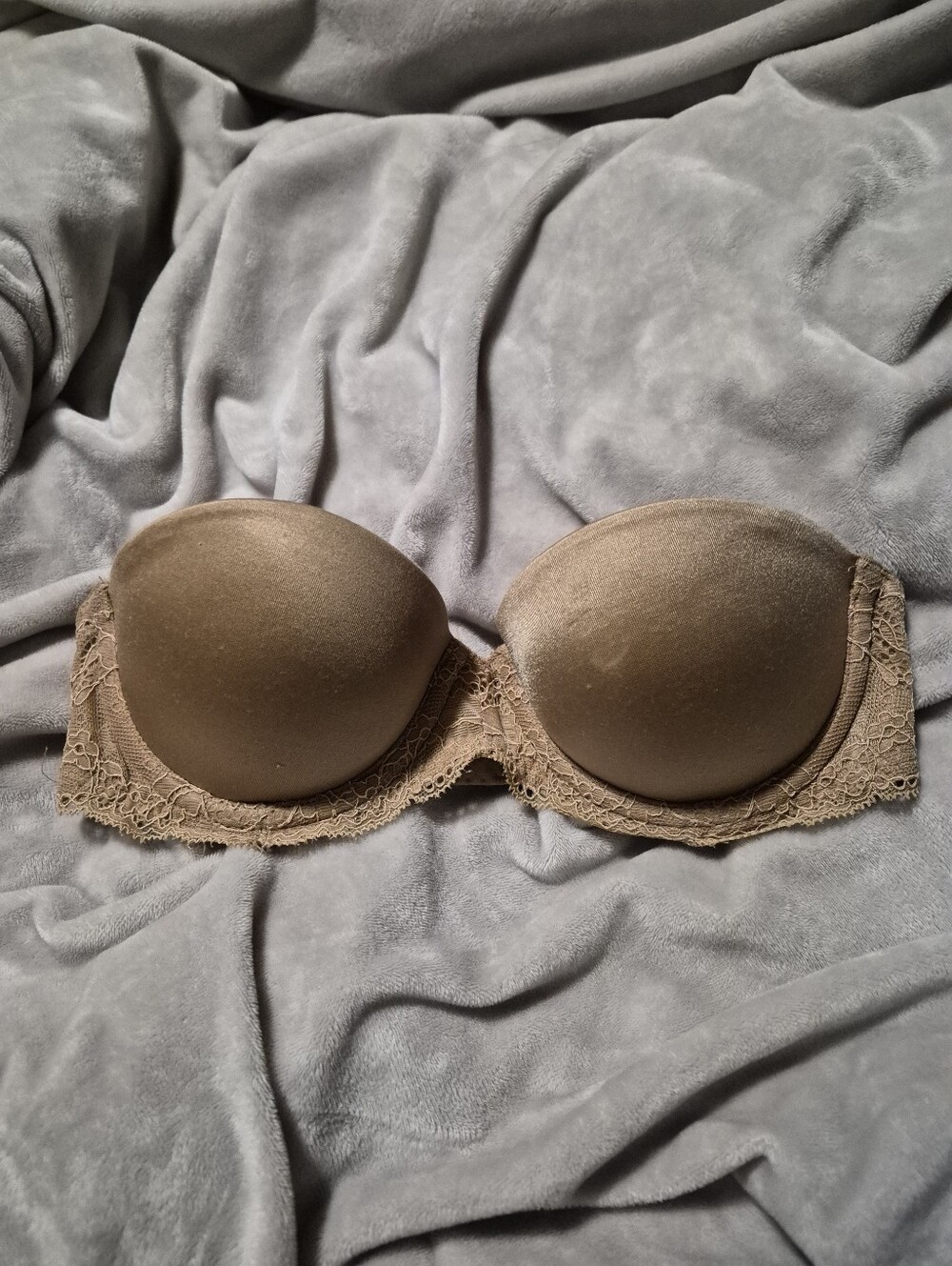 PINK Victoria's Secret Multi Way Push Up Strapless Bra Nude Tan 30A